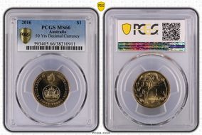 2016 $1 50 Yrs Decimal Currency MS66