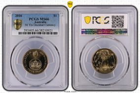 2016 $1 50 Yrs Decimal Currency MS66