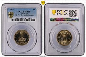 2016 $1 50 Yrs Decimal Currency MS66