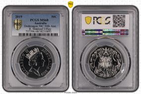 2019 50C Dodecagon 50C 50th Ann. R. Maklouf Effigy MS68