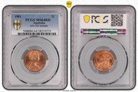 1981 2C w/o SD initials MS64RD