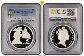 1994 $5 Ludwig Leichhardt Australian Explorers PR70DCAM