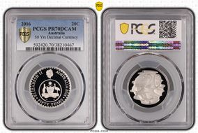 2016 20C 50 Yrs Decimal Currency PR70DCAM