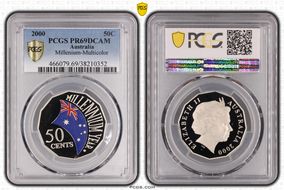 2000 50C Millennium - Colorized PR69DCAM