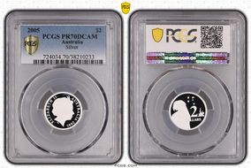 2005 $2 Silver PR70DCAM