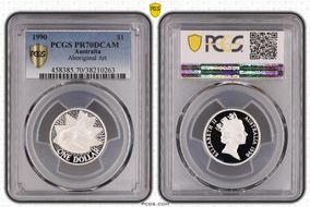 1990 $1 Aboriginal Art Ag PR70DCAM