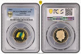 2003 $1 Volunteers Colorized PR68DCAM