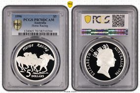 1996 $5 Horse Racing PR70DCAM