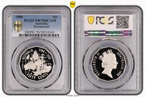 1988 50C Bicentennial PR70DCAM