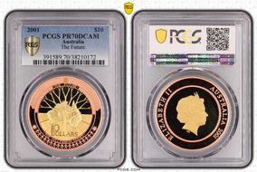 2001 $10 The Future PR70DCAM