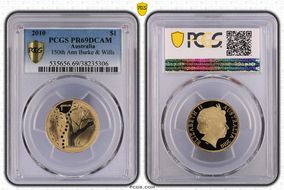 2010 $1 150th Ann Burke & Wills PR69DCAM