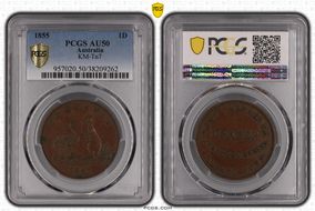 1855 Tk 1D KM-Tn7 Lewis Abrahams Hobart, Tasmania AU50BN