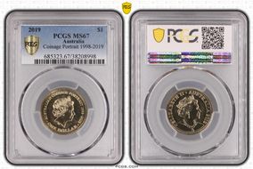 2019 $1 Coinage Portrait 1998-2019 MS67