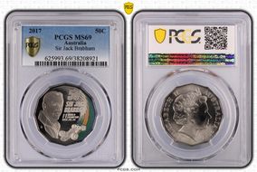 2017 50C Sir Jack Brabham Colorized MS69