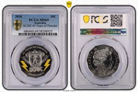 2018 50C AC/DC 45 Years of Thunder MS69