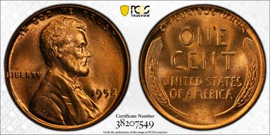 1952 1C MS65RD