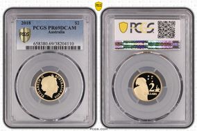 2018 $2 30th Anniversary Designed by Ian Rank-Broadley Effigy PR69DCAM