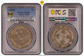 (1908)34 $1 LM-465 Cld. Conn. XF40