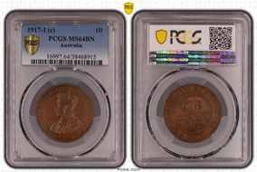 1917-I (c) 1D KM-23 MS64BN