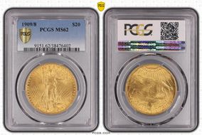 1909/8 $20 MS62