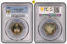 2016 $1 50 Yrs Decimal Currency MS66