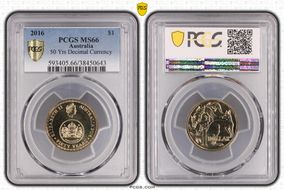 2016 $1 50 Yrs Decimal Currency MS66