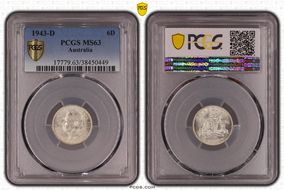 1943-D 6D KM-38  Ag MS63