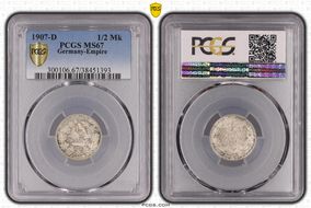 1907-D 1/2 Mk J-16 MS67