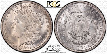 1891-O $1 MS64+