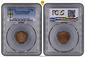 1911-G 2 Pfg MS64RB