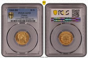1860-BB 20 Fr Gad-1061 AU53