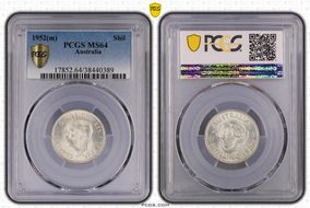 1952(m) Shil KM-46  Ag MS64