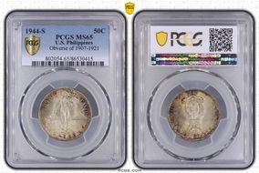 1944-S 50C Obverse of 1907-1921 MS65