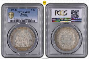 1877-K 5 Fr Gad-745a F-334 AU55