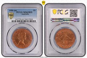 1956 (m) 1D MS63RD