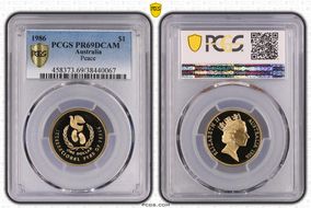 1986 $1 Peace PR69DCAM