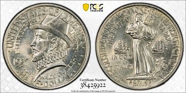 1937 50C Roanoke MS64