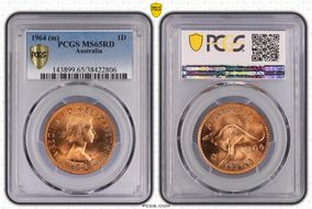 1964 (m) 1D KM-56 MS65RD