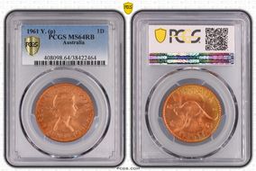 1961 Y. (p) 1D MS64RB