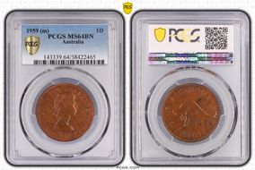 1959 (m) 1D MS64BN