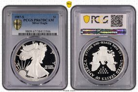 1987-S $1 Silver Eagle PR67DCAM