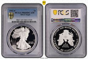 1993-P $1 Silver Eagle PR69DCAM