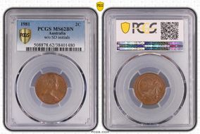 1981 2C w/o SD initials MS62BN