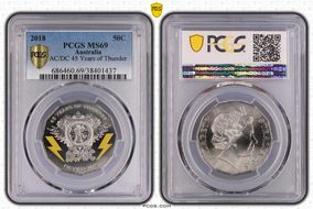 2018 50C AC/DC 45 Years of Thunder MS69