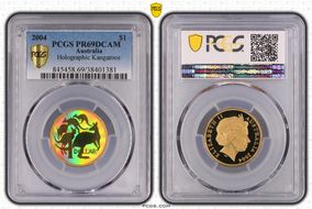 2004 $1 Holographic Kangaroos PR69DCAM