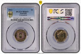 2013 $2 Coronation Colorized MS65+