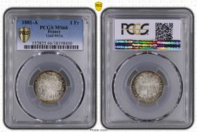 1881-A 1 Fr Gad-465a F-216 MS66