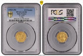 (1523-39) 1/2 Scudo Fr.1449 AU53