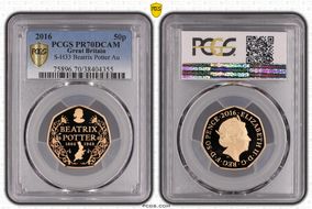 2016 50p S-H33 Beatrix Potter Au PR70DCAM