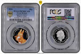 2016 50p S-H36 Squirrel Nutkin Ag Beatrix Potter PR70DCAM